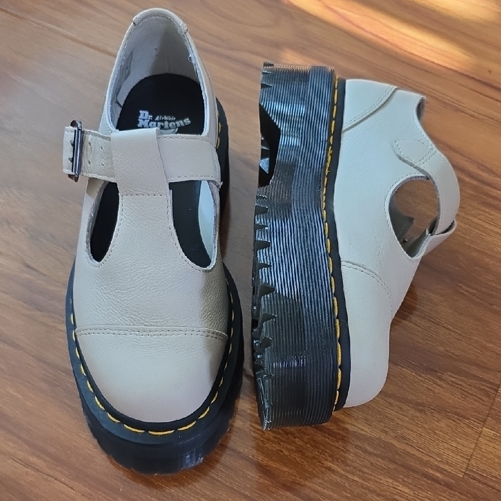 Dr. Martens Tan Dress Shoes with Chunky Sole